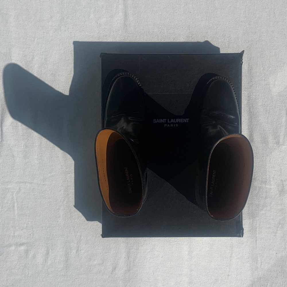 SOLD Authentic Saint Laurent Black Mid-Calf Boots - Picture 8 of 16